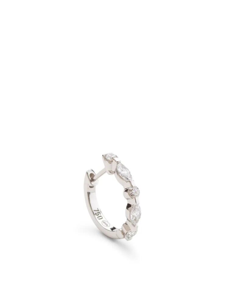 We by WHITEbIRD 18kt white gold Marylin diamond hoop earring - Silver Cover