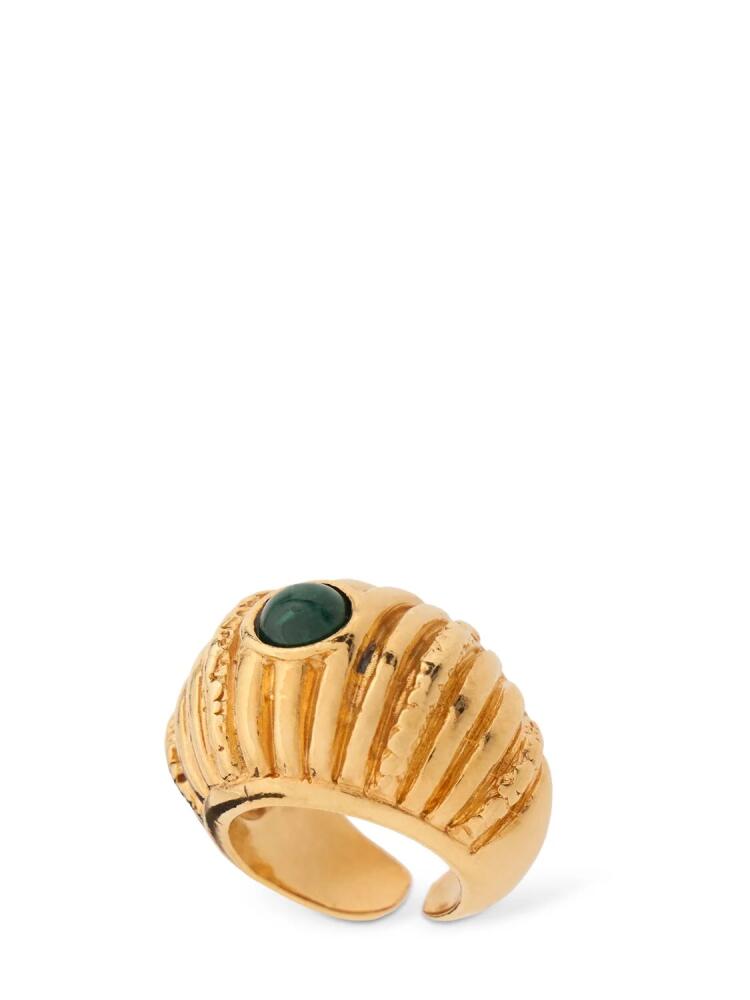 PAOLA SIGHINOLFI Small Reef Malachite Thick Ring Cover