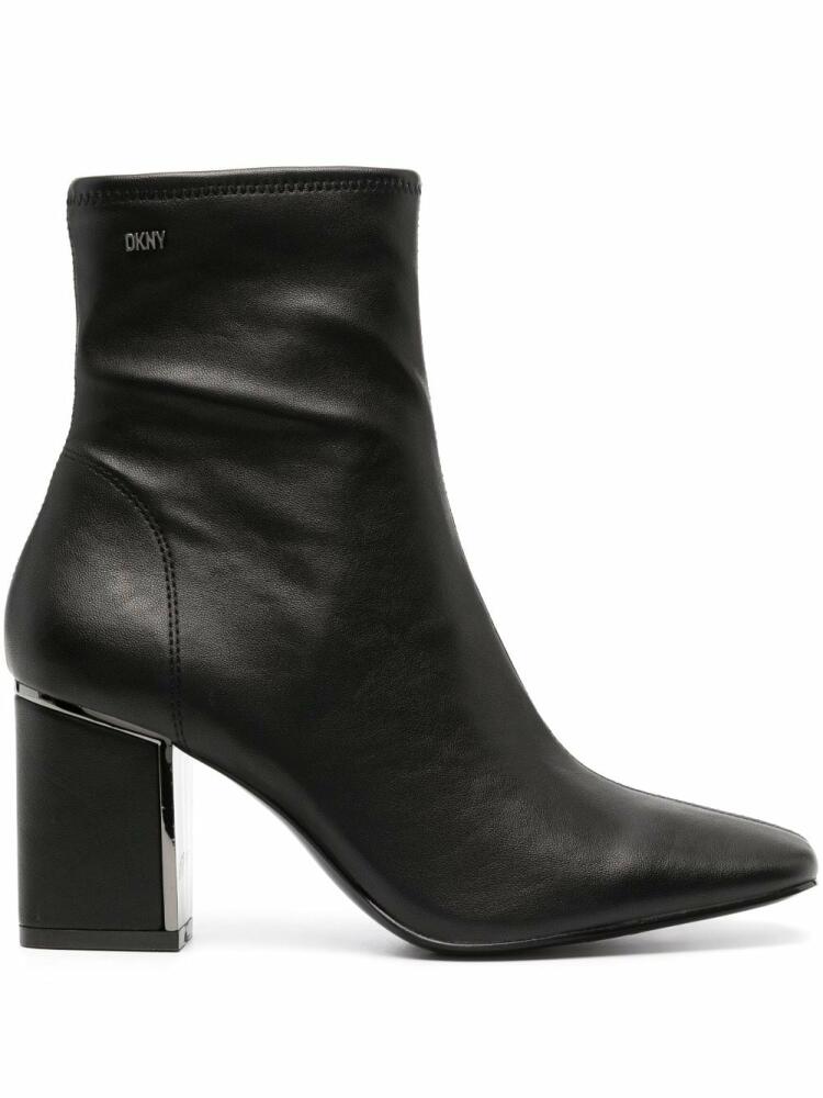 DKNY logo-plaque ankle boots - Black Cover