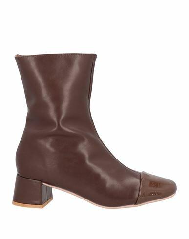 Francesco Milano Woman Ankle boots Brown Leather Cover