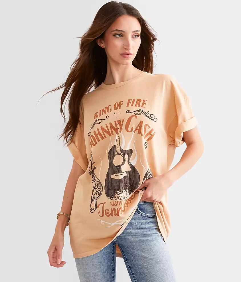 Merch Traffic Johnny Cash Ring Of Fire Band T-Shirt Cover