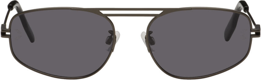 MCQ Gunmetal Aviator Sunglasses Cover