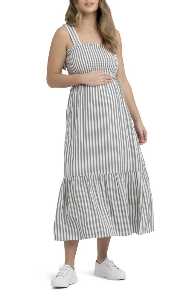 Ripe Maternity Ollie Smocked Maternity Dress in Black /White Cover