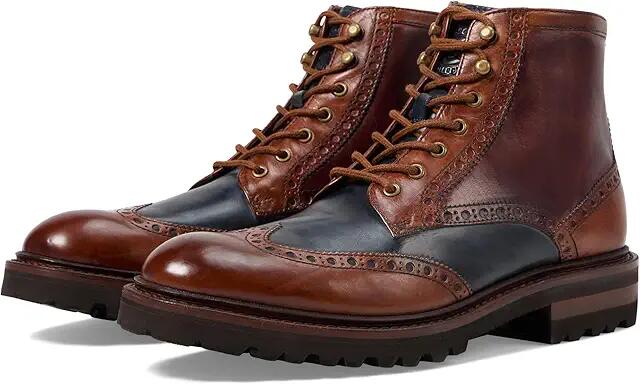 Johnston & Murphy Collection Dudley Lug Wingtip Boot (Tan Multi Calfskin) Men's Shoes Cover