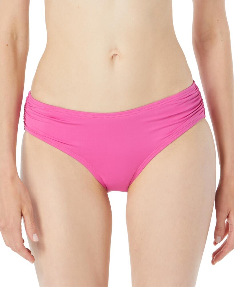 Michael Michael Kors Shirred Bikini Bottoms - Pink Cover