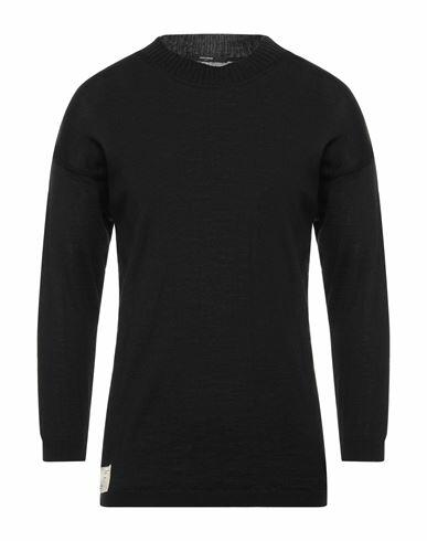 Takeshy Kurosawa Man Sweater Black Merino Wool, Acrylic Cover