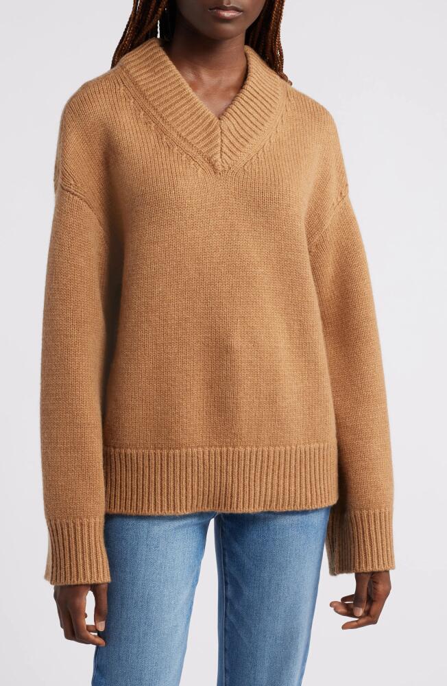 rag & bone Danica Wool & Cashmere V-Neck Sweater in Camel Cover