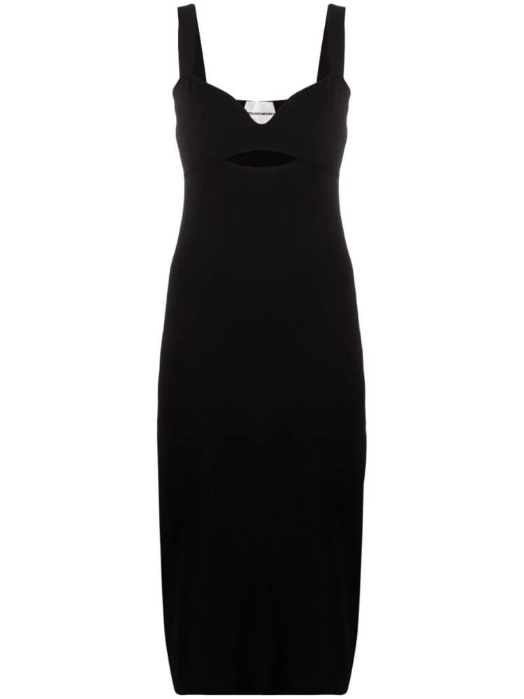 Roland Mouret cut-out knitted midi dress - Black Cover