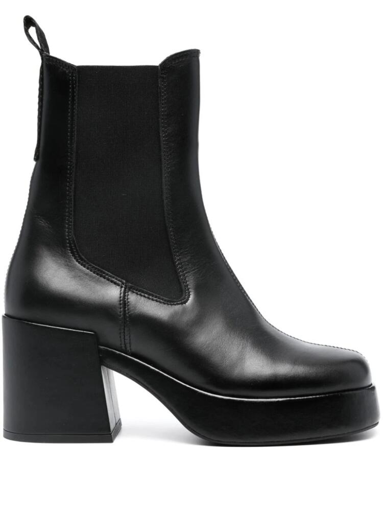 Tommy Jeans Chelsea 80mm leather chunky boots - Black Cover