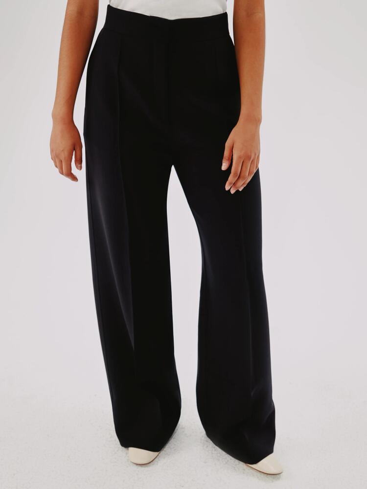 Another Tomorrow DOPPIO WIDE LEG PANT in Black Cover