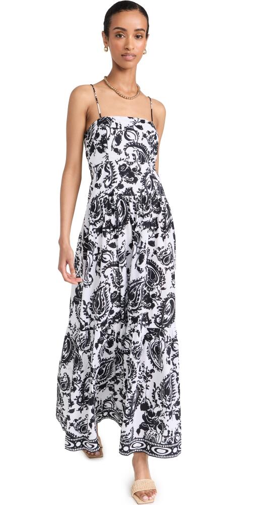 Playa Lucila Square Neck Maxi Dress Black/White Print Cover