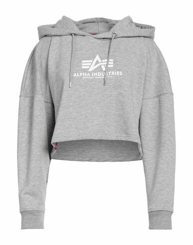 Alpha Industries Woman Sweatshirt Grey Cotton, Polyester Cover