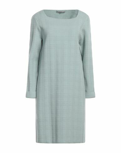 D. exterior Woman Mini dress Sage green Merino Wool, Polyester Cover