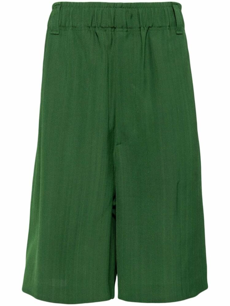 Jacquemus Juego elasticated-waist bermuda shorts - Green Cover