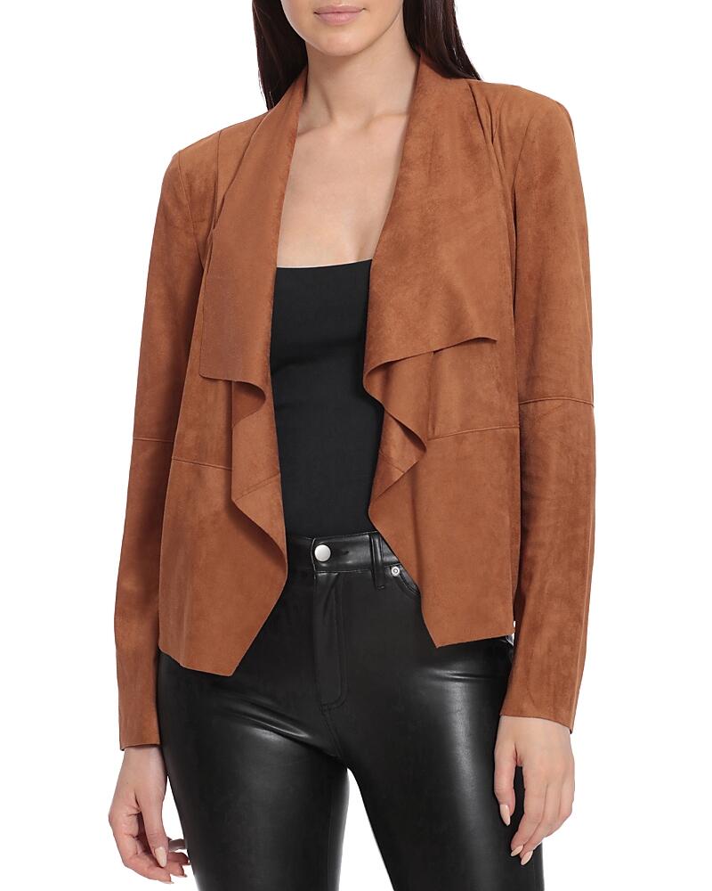 Bagatelle Faux-Suede Drape-Front Jacket Cover