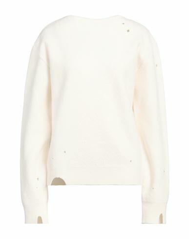 Mm6 Maison Margiela Woman Sweater Ivory Virgin Wool Cover