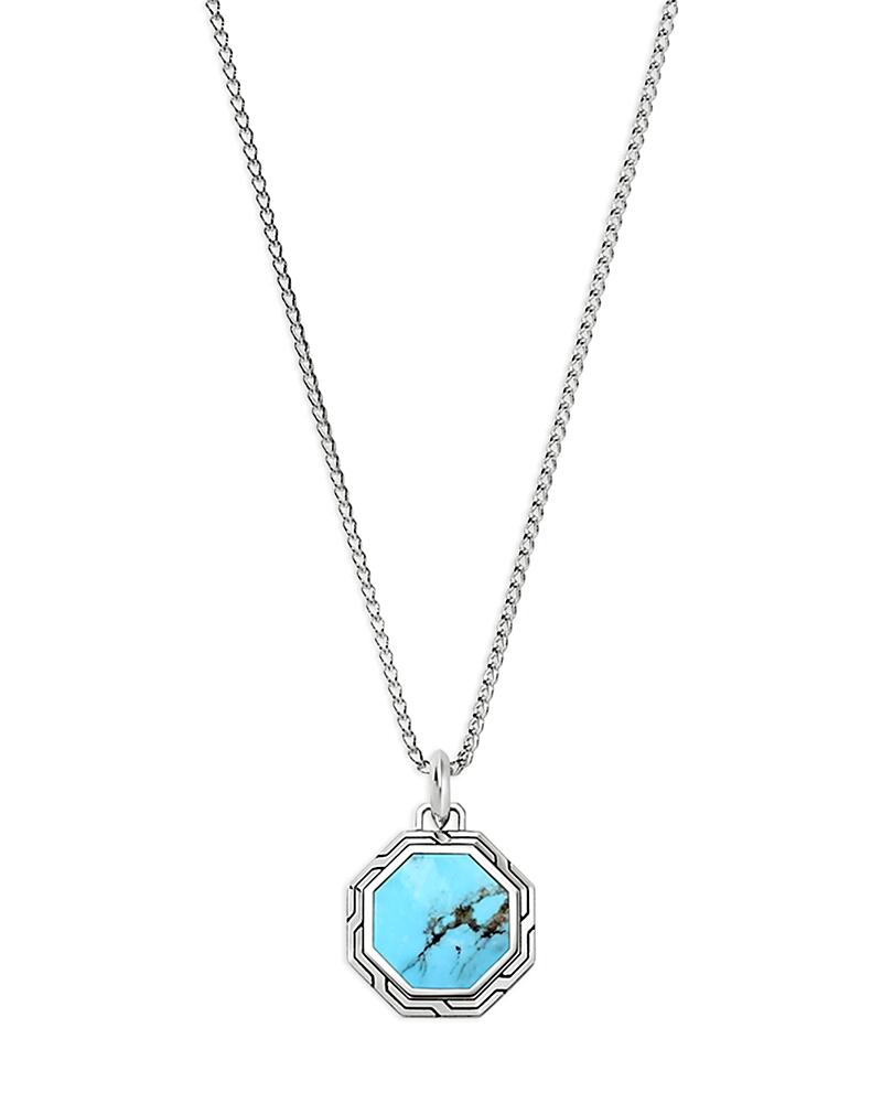 John Hardy Men's Sterling Silver Turquoise Pendant Necklace, 22 Cover