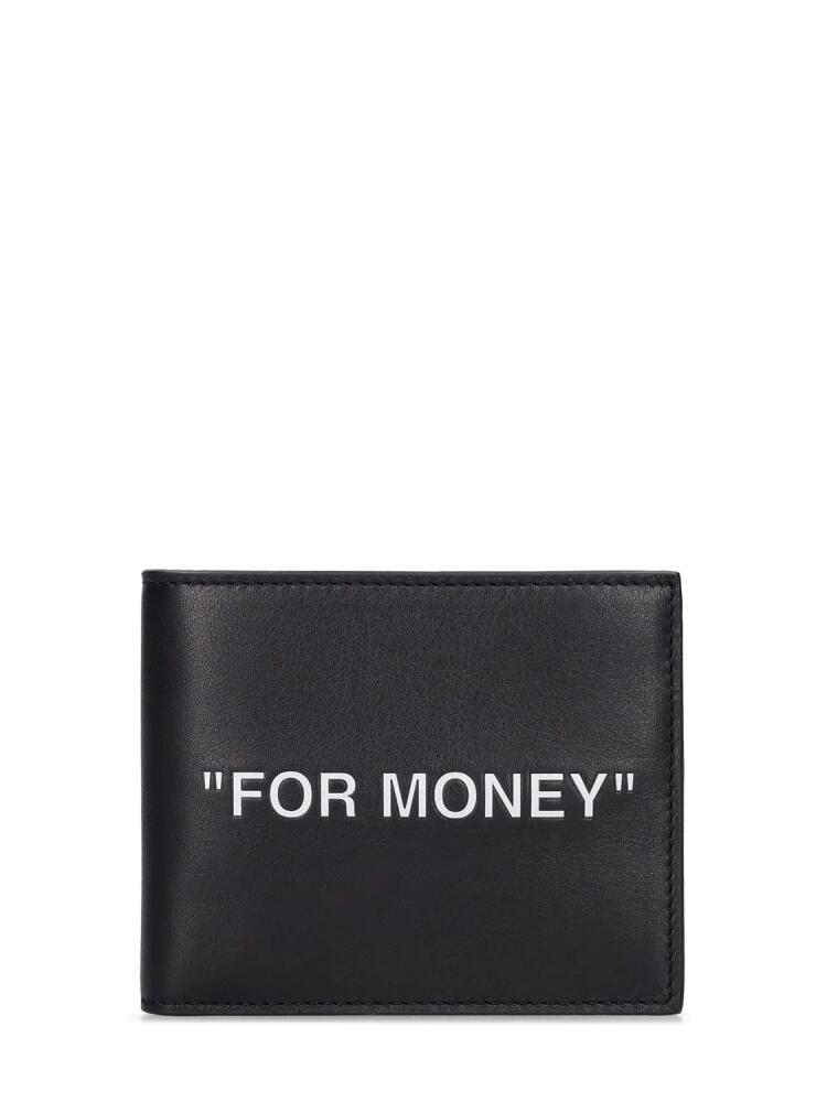 OFF-WHITE "for Money" Leather Billfold Wallet Cover