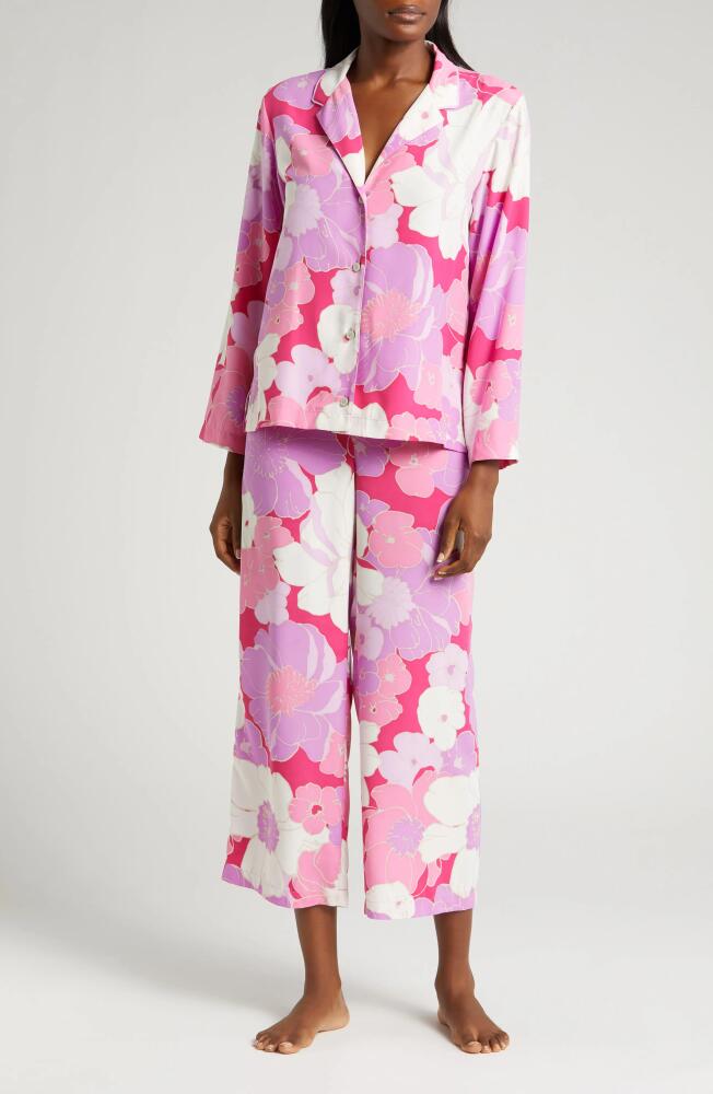 Natori Croisette Floral Matte Satin Pajamas in Pink Cover