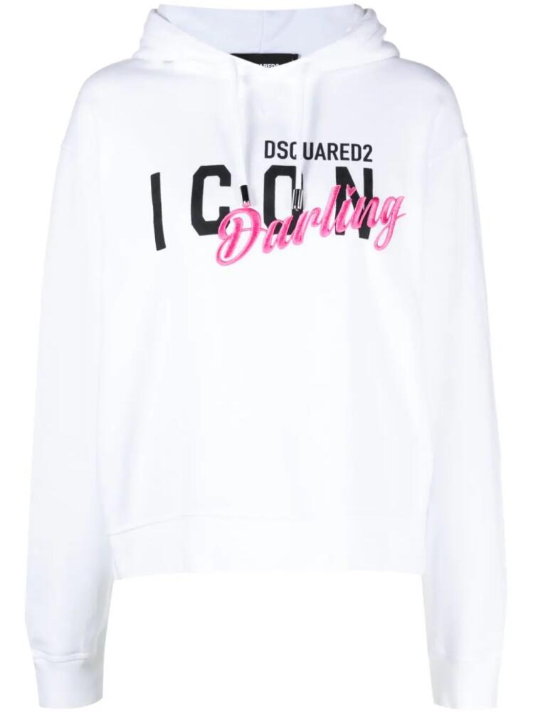 DSQUARED2 Icon Darling Cool cotton hoodie - White Cover