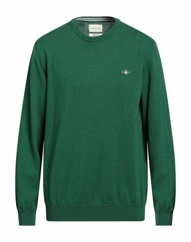 Gant Man Sweater Green Lambswool Cover