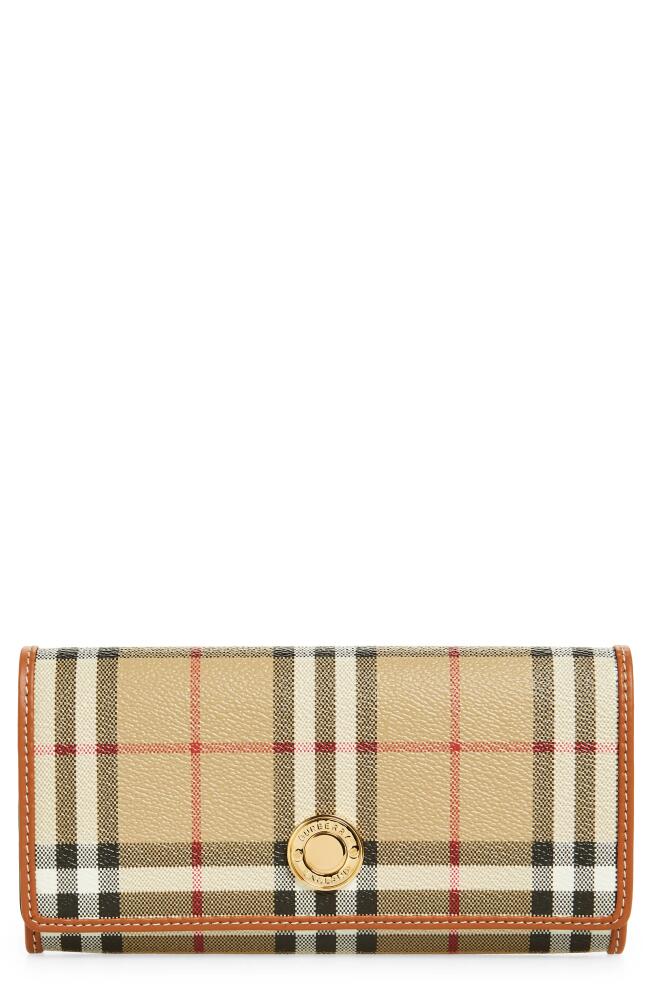 burberry Halton Check Continental Wallet in Archive Beige Cover