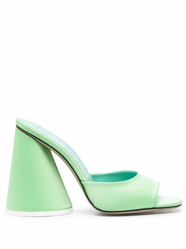 The Attico Luz 120mm block-heel sandals - Green Cover