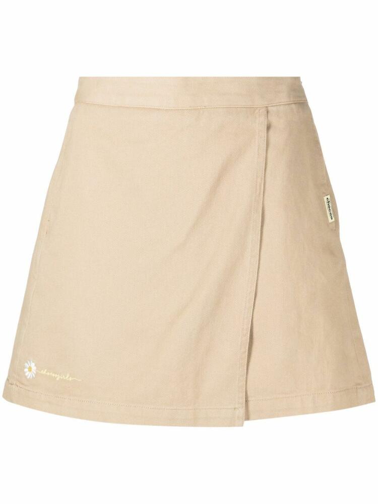 CHOCOOLATE logo-embroidered wrap shorts - Neutrals Cover