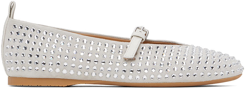 JW Anderson White Suede Mary Jane Ballerina Flats Cover