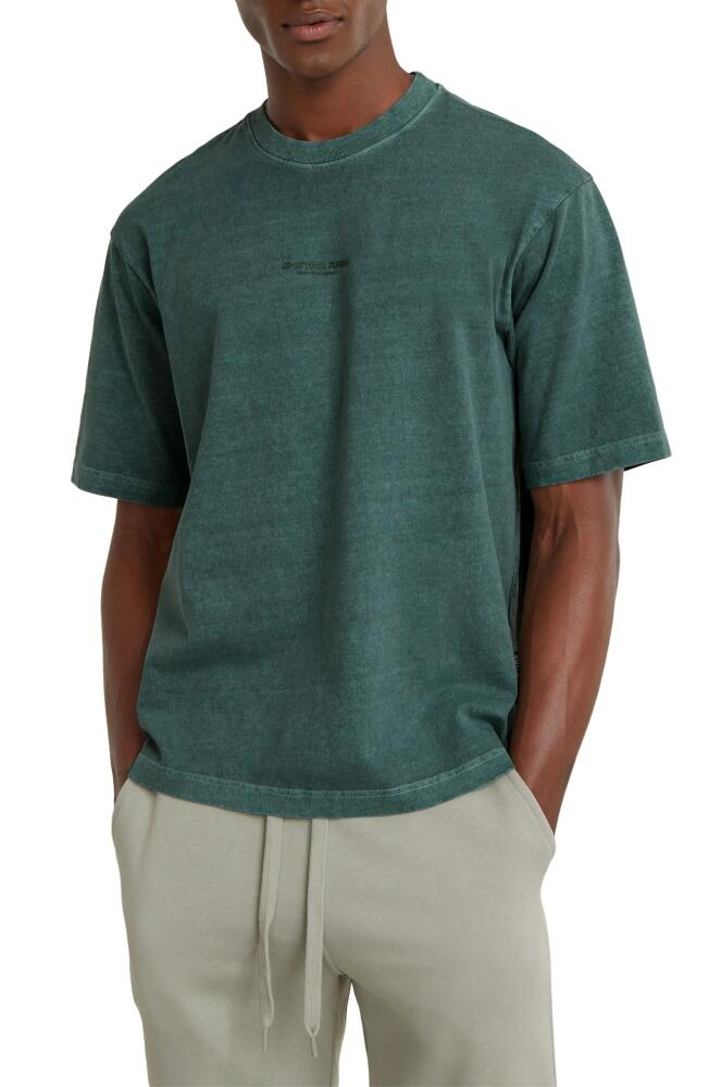 G-STAR Overdyed Organic Cotton Graphic T-Shirt in Blue Spruce Green Cover