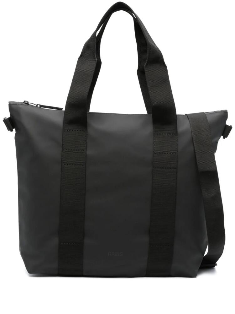 Rains Mini faux-leather tote bag - Black Cover