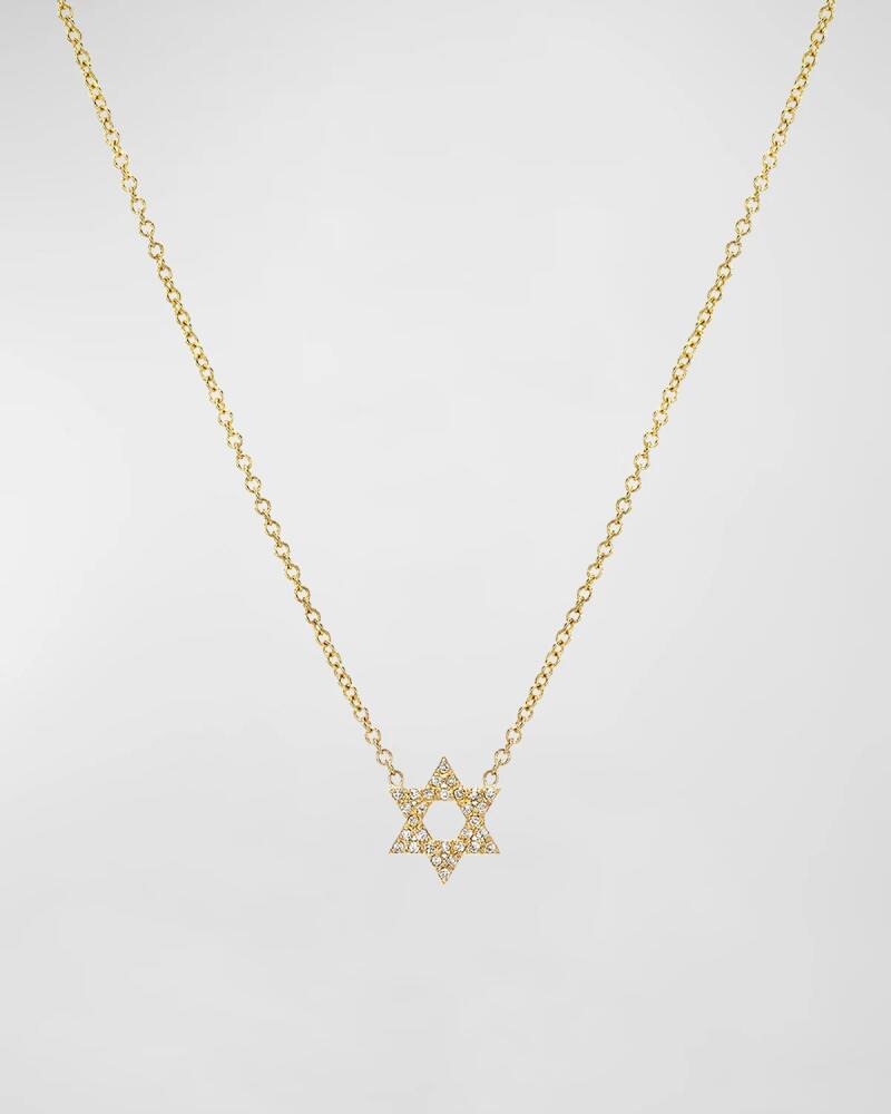 Zoe Lev Jewelry 14K Gold and Diamond Open Star of David Necklace Cover