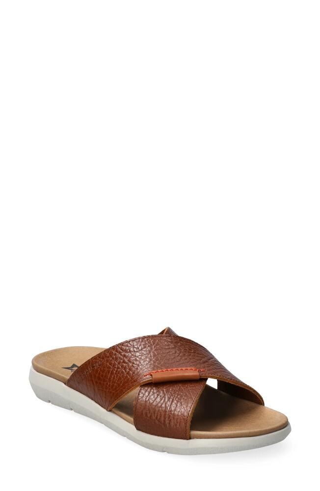 Mephisto Conrad Slide Sandal in Tan Grain/Randy Desert Cover