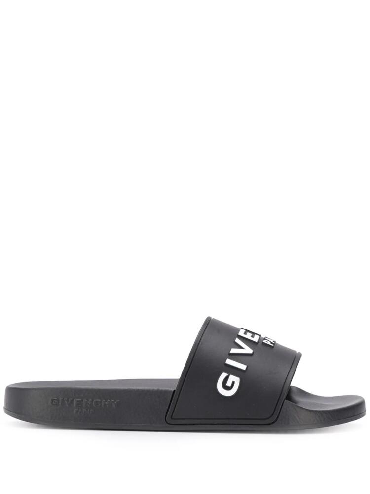 Givenchy logo-embossed slides - Black Cover