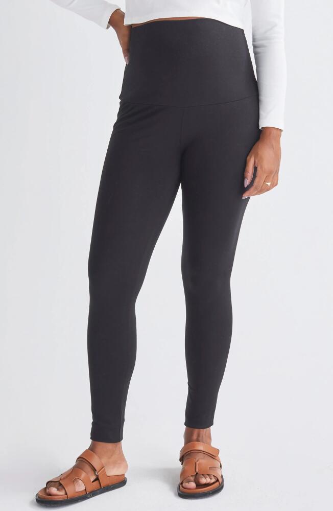 Angel Maternity Over the Bump Maternity Leggings in Black Cover