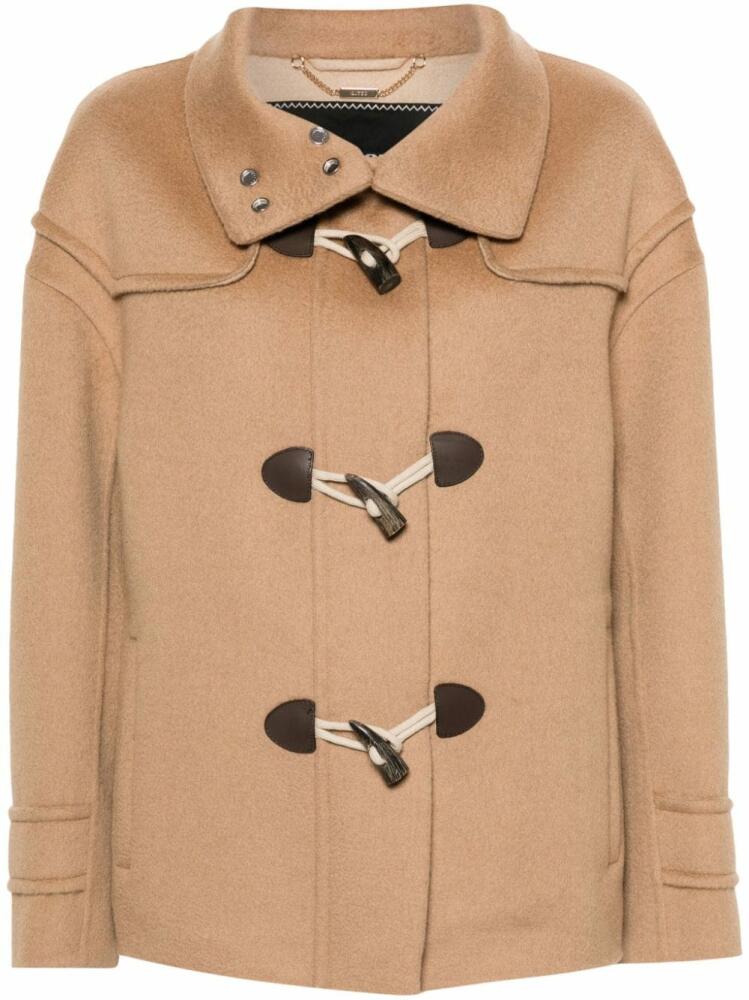 Kiton brushed single-breasted coat - Neutrals Cover