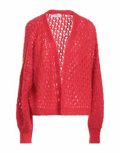 Soallure Woman Cardigan Red Acrylic, Polyamide, Mohair wool Cover