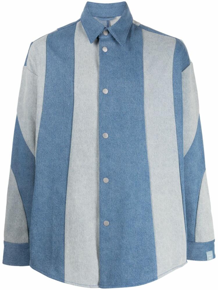 CROQUIS striped denim shirt - Blue Cover