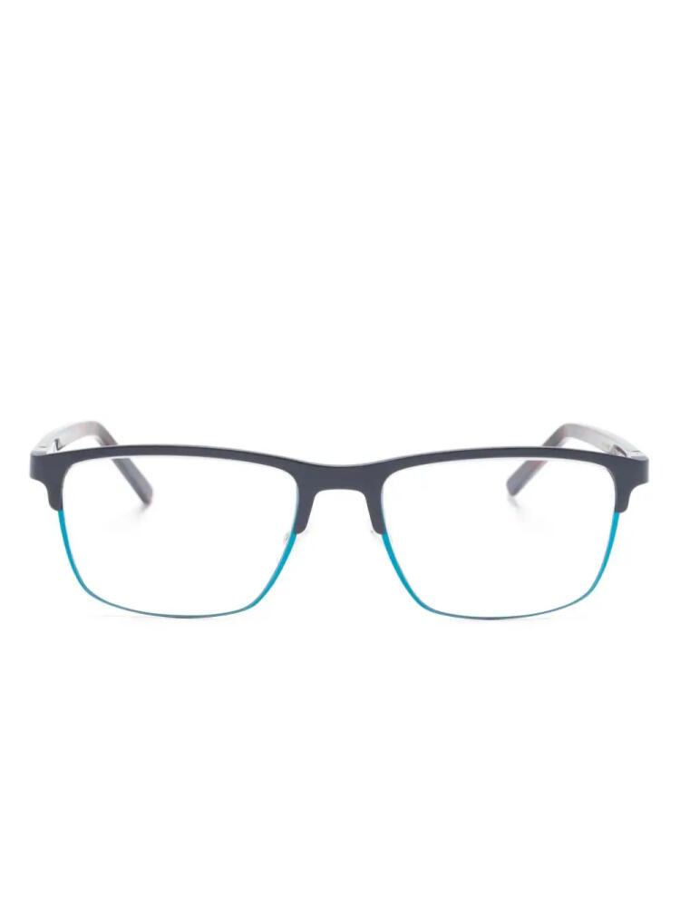 Face À Face Alium Watt rectangle-frame glasses - Blue Cover