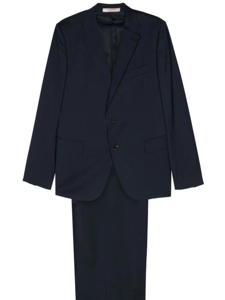 Valentino Garavani mini-check single-breasted suit - Blue Cover