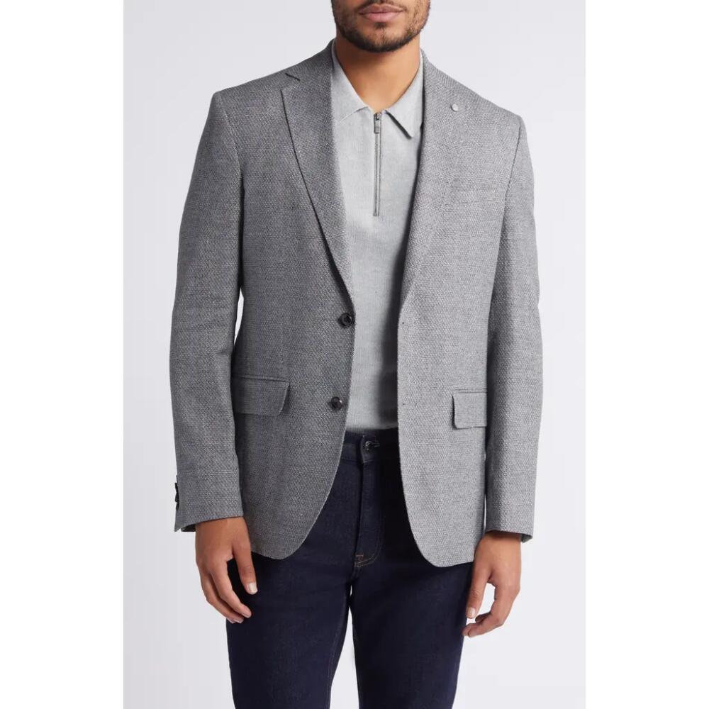 Ted Baker London Karl Heathered Cotton & Linen Blend Sport Coat in Med Grey Cover