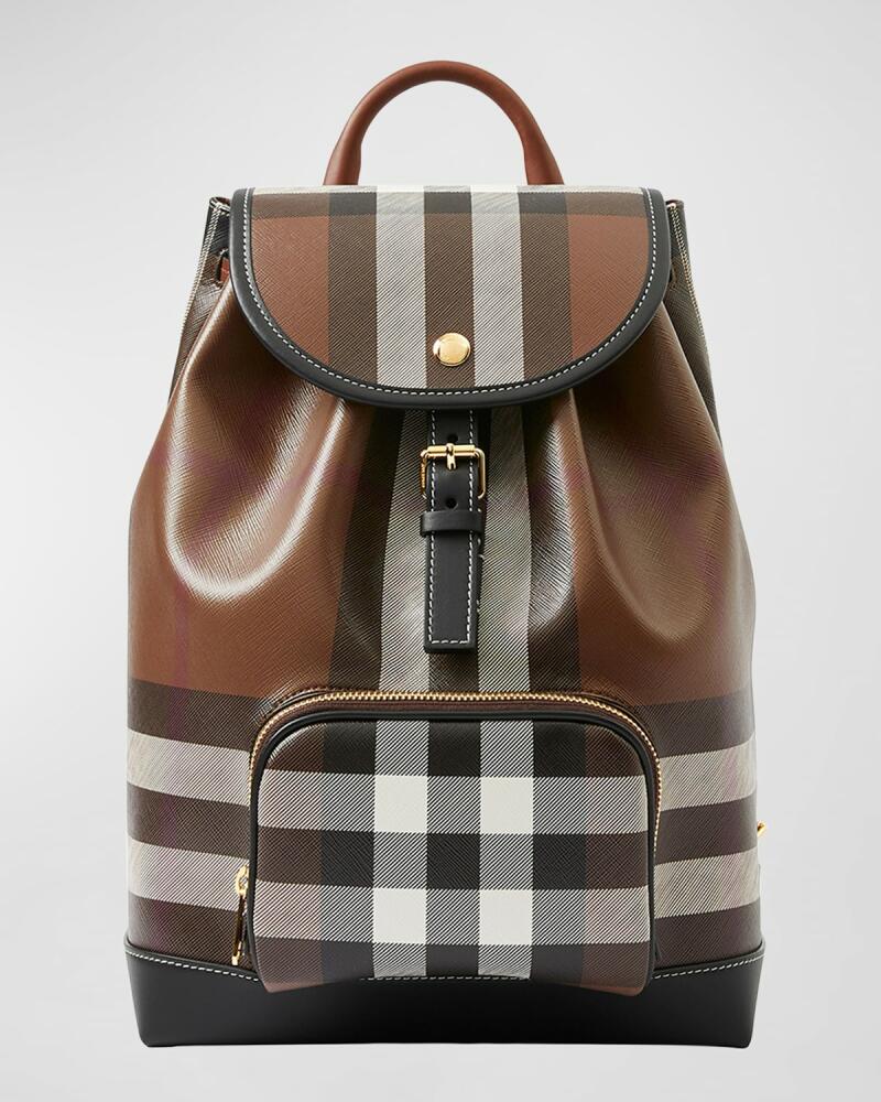 Burberry Check Flap Drawstring Backpack Cover