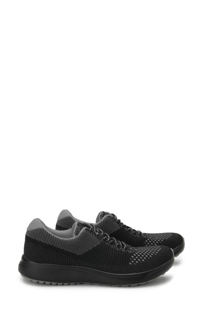 TRAQ by Alegria Goalz Sneaker in Black Fabric Cover