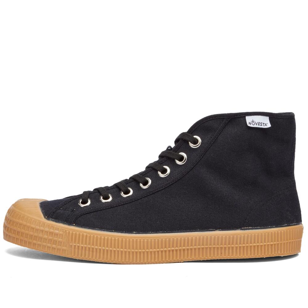 Novesta Men's Star Dribble Gum Sole Sneakers in Black/Gum Cover