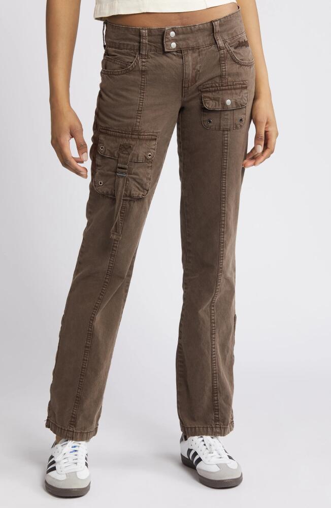 BDG Urban Outfitters Y2K Romi Bootleg Cargo Pants in Brown Cover