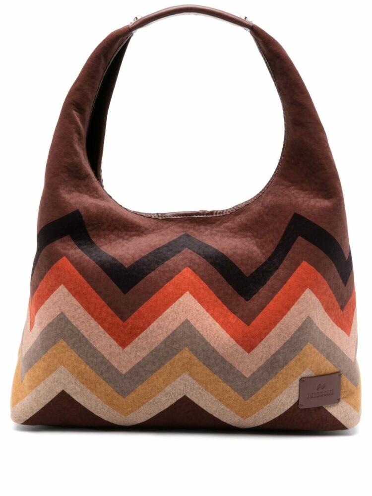 Missoni medium zigzag-print bag - Brown Cover