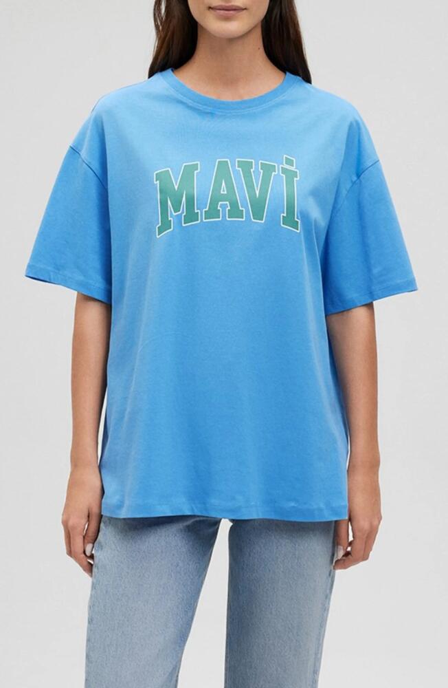 Mavi Jeans Logo Relaxed Fit Cotton Graphic T-Shirt in Marina Cover