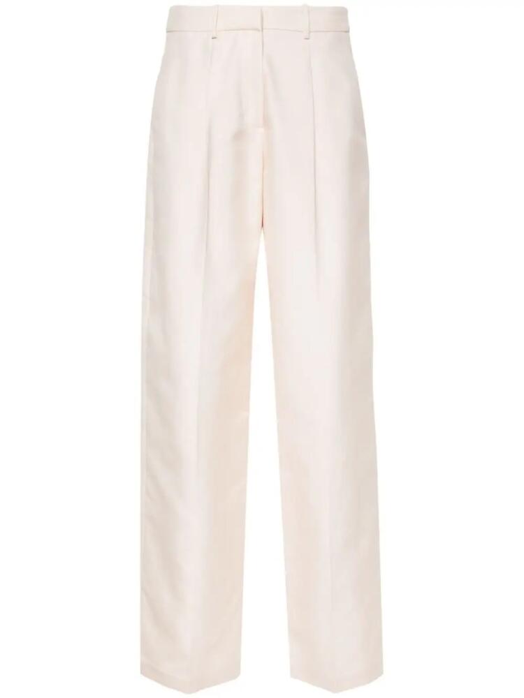 Magda Butrym wide-leg silk trousers - Neutrals Cover