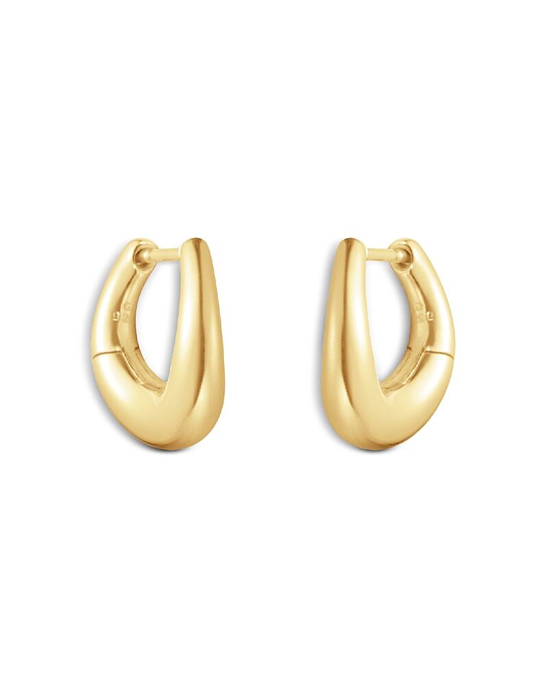 Georg Jensen 18K Yellow Gold Offspring Graduated Huggie Hoop Earrings Cover