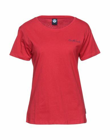 North Sails Woman T-shirt Red Cotton Cover